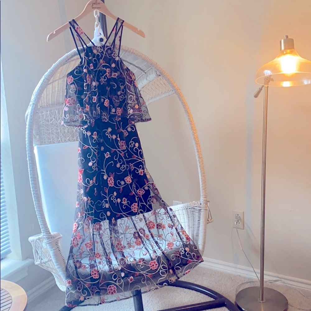 Gianni Bini Embroidered Floral Dress